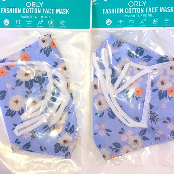 Washable Reusable COVID 100% Cotton Face Mask Light Blue New - Picture 1 of 7